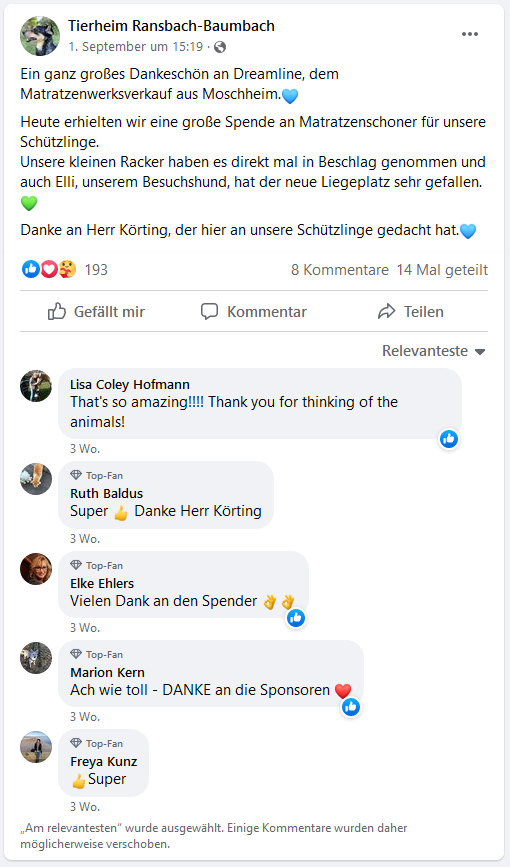 Tierheim Ransbach-Baumbach Facebook
