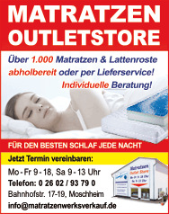 Dreamline Matratzen-Anzeige