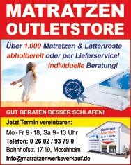 Dreamline Matratzen-Anzeige