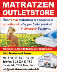 Dreamline Matratzen-Anzeige